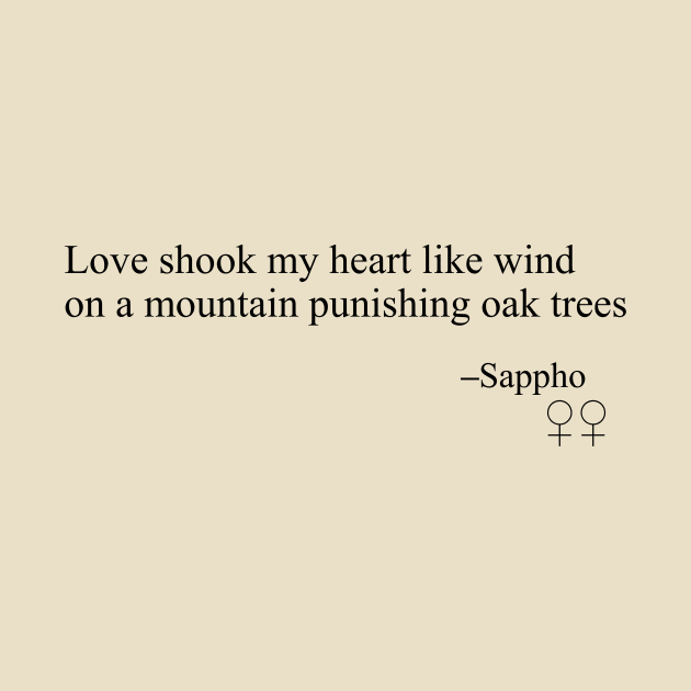 Sappho Poem (Wind on a Mountain) by SapphoStore