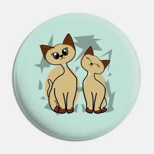 Retro Siamese Cat - Cute Vintage Pin