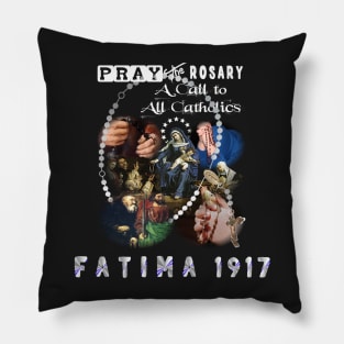 Our Lady of Fatima Virgin Mary Catholic Rosary Prayer Pillow