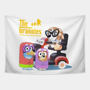 The Grannies Bluey Classic Vintage Cartoon Tapestry