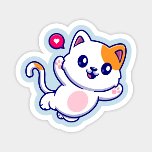 Cute Cat Floating Cartoon Magnet