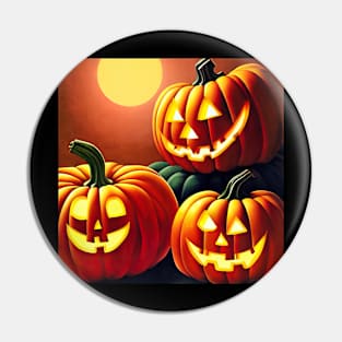 Halloween Pumpkin Trio Pin