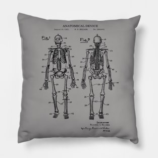 Human Skeleton Artwork Patent Image 1921 Pillow