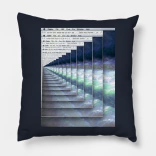 Vaporwave Microsoft paint inception Pillow