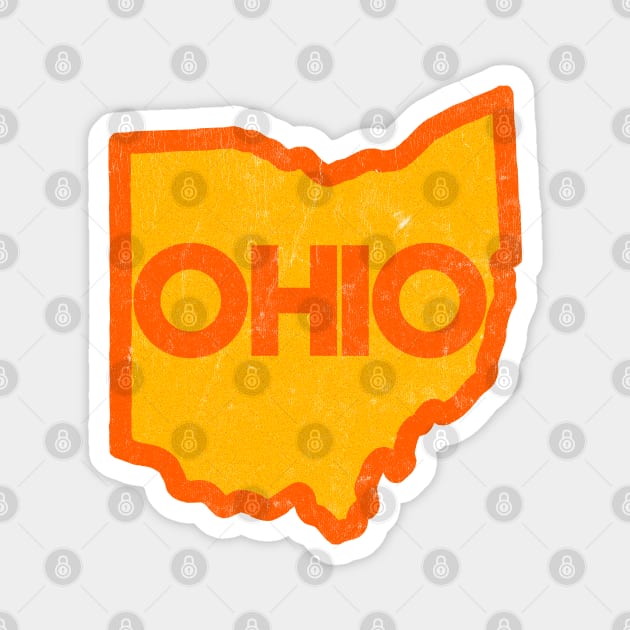 Ohio // Retro Typography Design Magnet by DankFutura