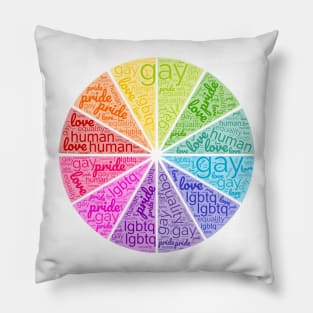 Gay Pride Rainbow Color Wheel Pillow