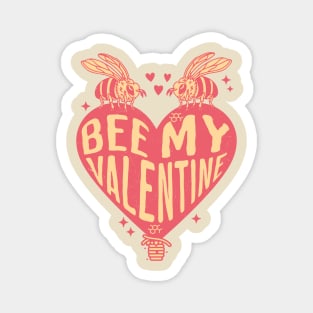 Bee My Valentine - Cute Bee Design for Valentine's Day Magnet