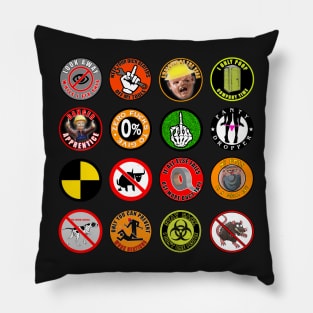 hard hat sticker sheet Pillow