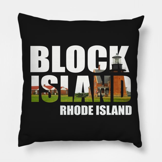 Block Island Gifts - South Lighthouse Pillow by 3QuartersToday