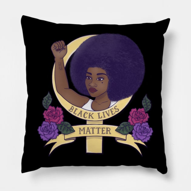 Black Lives Matter Pillow by @isedrawing