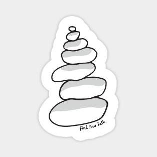 Find Your Path Rock Stack Cairn Magnet