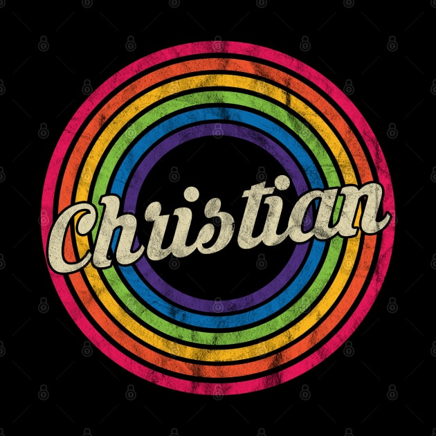 Christian - Retro Rainbow Faded-Style by MaydenArt