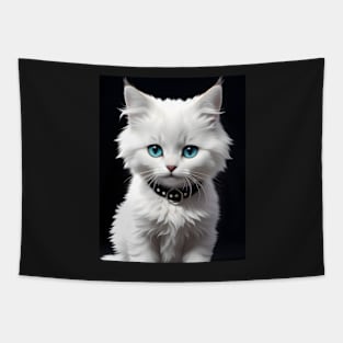 Adorable Cat Illustration - Modern Digital Art Tapestry