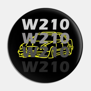 Mercedes W210 sketch grey yellow simple Pin