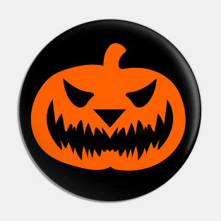 Scary Spooky Halloween Pumpkin Face Pin