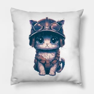 Funny soldier cat Pillow