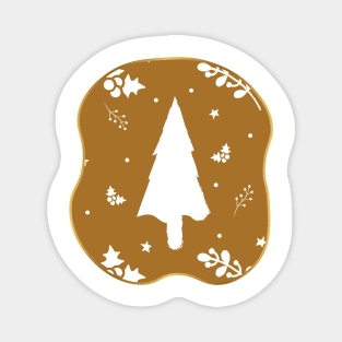 Holiday Pattern with Pine Trees Magnet