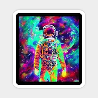 Vibrant Astronaut & Galaxy Magnet