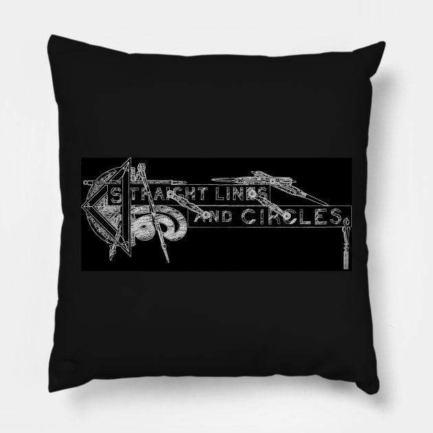 Straight Lines And Circles Pillow by PictureNZ