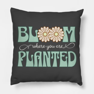 Bloom Where You Are Planted Pillow