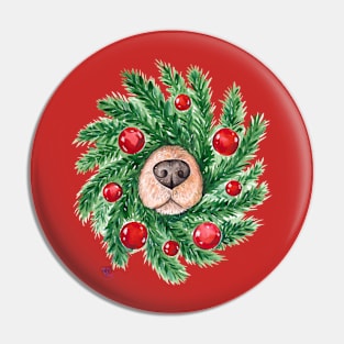 Funny Christmas Dog Pin