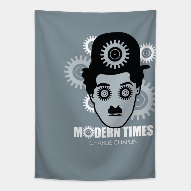 Modern Times - Alternative Movie Poster Tapestry by MoviePosterBoy