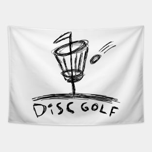 Disc Golf Scribble Tapestry