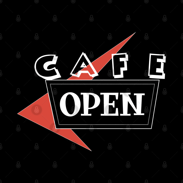 Cafe Open Sign in MCM Style by Lisa Williams Design