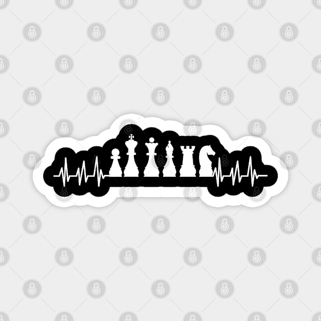 Chess - Chess Heartbeat Magnet by Kudostees