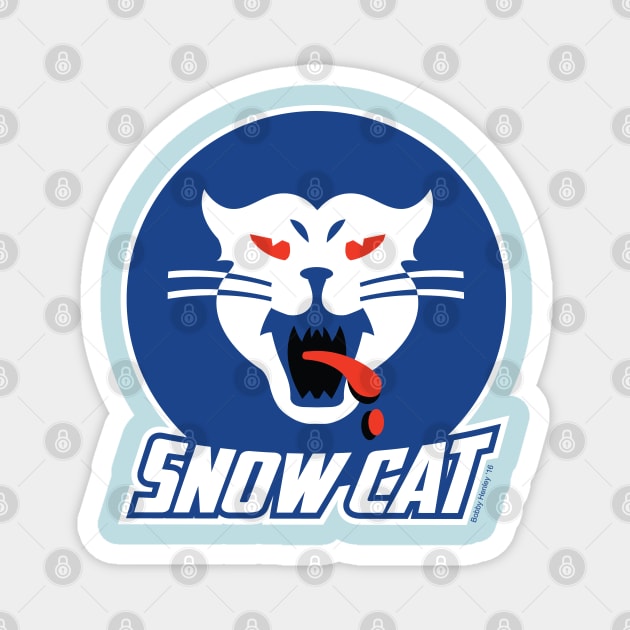 Snowcat logo Magnet by Illustratorator