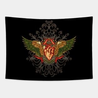 Heart with wings Tapestry