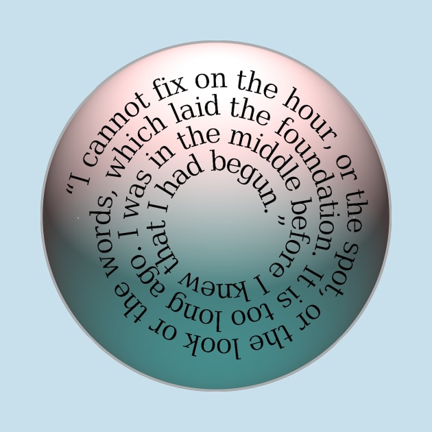 Jane Austen Pride and Prejudice Quote Spiral by MarbleCloud