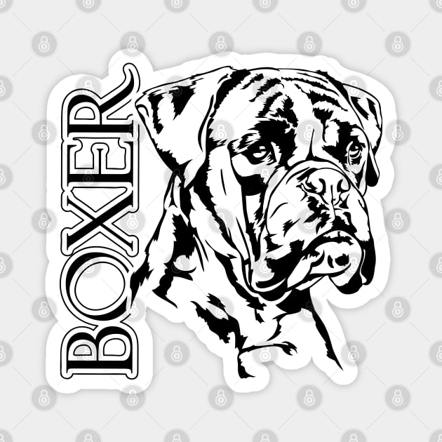 Boxer dog Portrait dog lover gifts Boxer Dog Magnet TeePublic