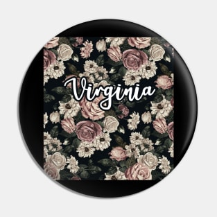 Strong Virginia State Face Pin