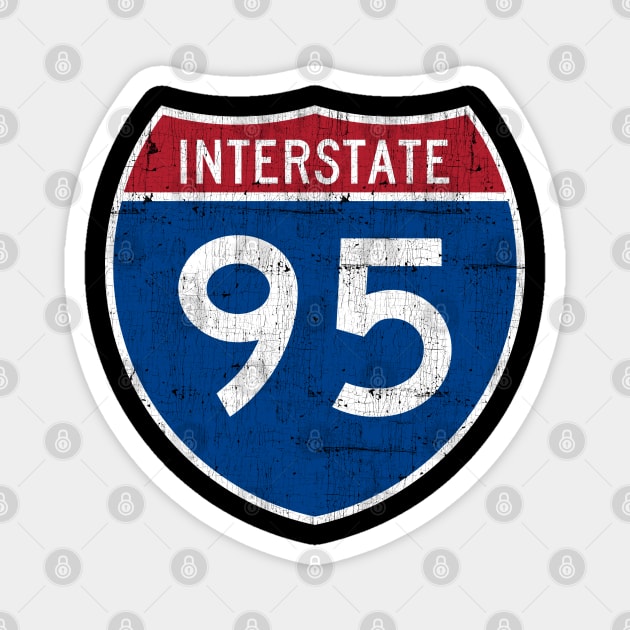 I-95 -- Vintage Look Design Magnet by DankFutura