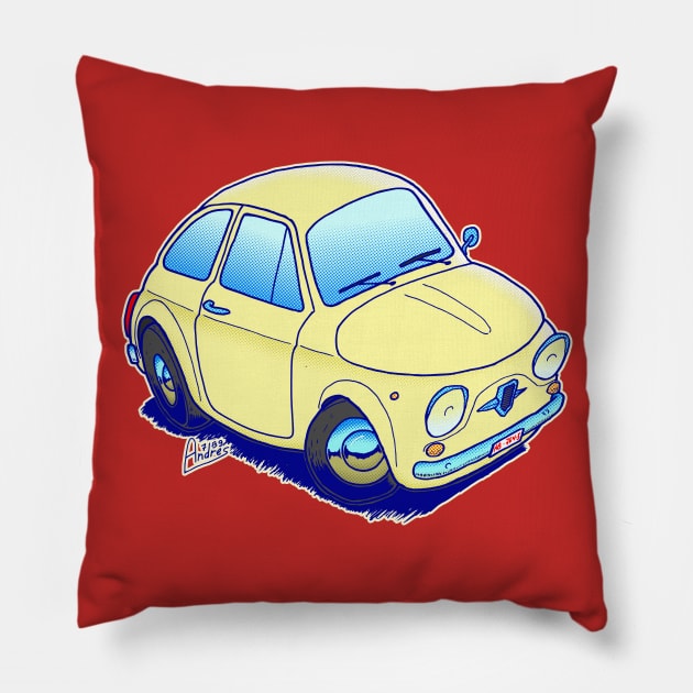 Classic Fiat Cinquecento just the car Pillow by Andres7B9