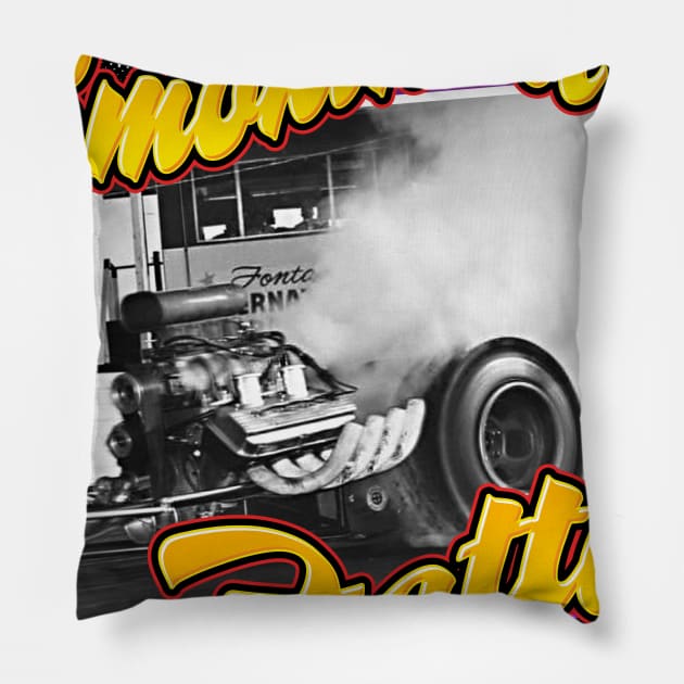 Smokin' a Fatty in color Pillow by Artslave Custom Car Art