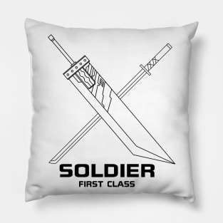 x-soldier sword (Black) Pillow