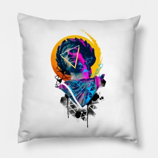 Abstract Roman statue Pillow