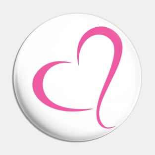 Pink Open Love Hearts Pin