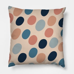 Retro Polka Dot Pattern in Neutral Colors Pillow