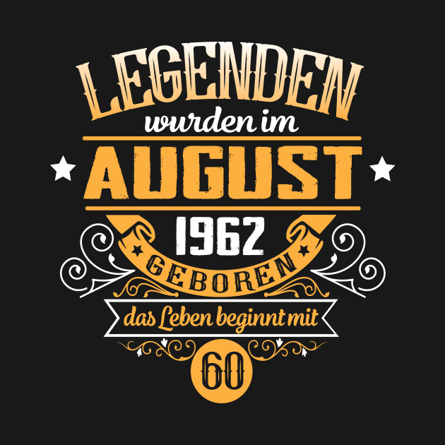 Jahrgang 1962 Geburtstag Sprüche Legende Vintage Geschenk TShirt
