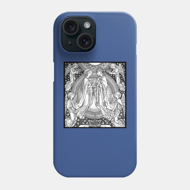 Coronation of the Blessed Virgin Mary (w/ background) Phone Case by DeoGratias