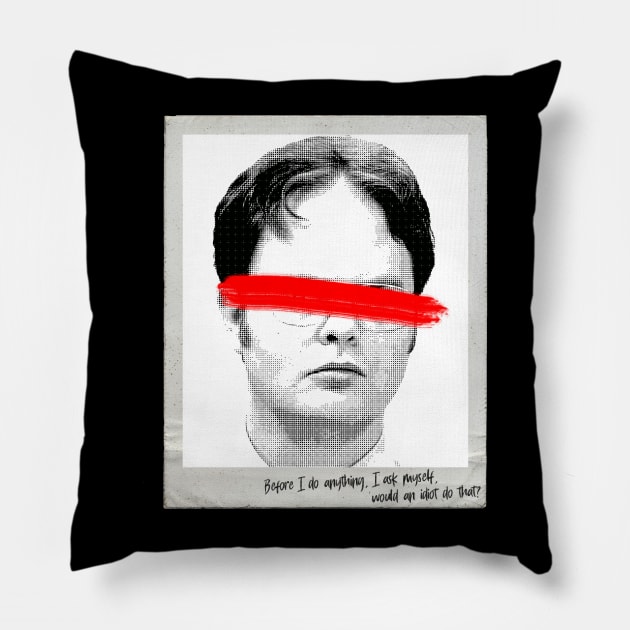 Dwight Schrute Quote Portrait Pillow by EduardoLimon