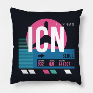 Seoul (ICN) Airport Code Baggage Tag A Pillow