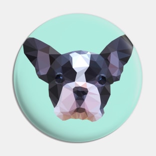 Frenchie Low Poly Pin