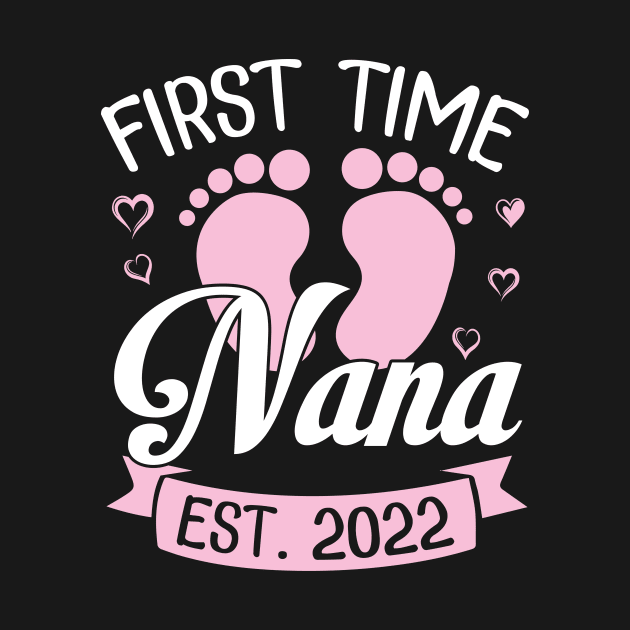 Baby Feet Heart Happy To Me Grandma First Time Nana Est 2022 by bakhanh123