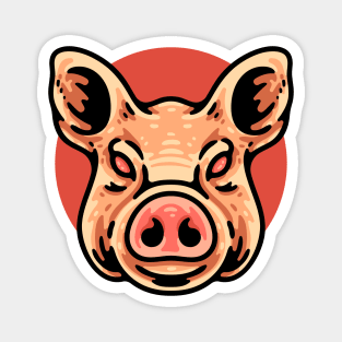 Mad Pig Head Magnet