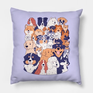 Cute dogs breeds art Pillow