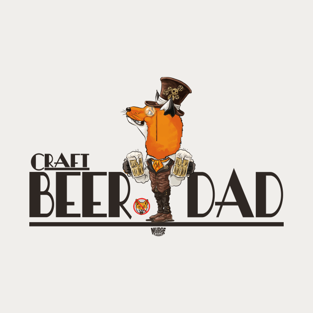 Craft Beer Fox Dad by Mudge